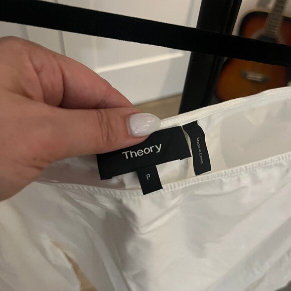Theory Size P Off-Shoulder White Blouse - Picture 4 of 5